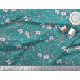 thumbnail image 2 of Soimoi polyester Crepe Fabric Leaves & Azalea Floral Printed Craft Fabric by the Yard 42 Inch Wide, 2 of 3