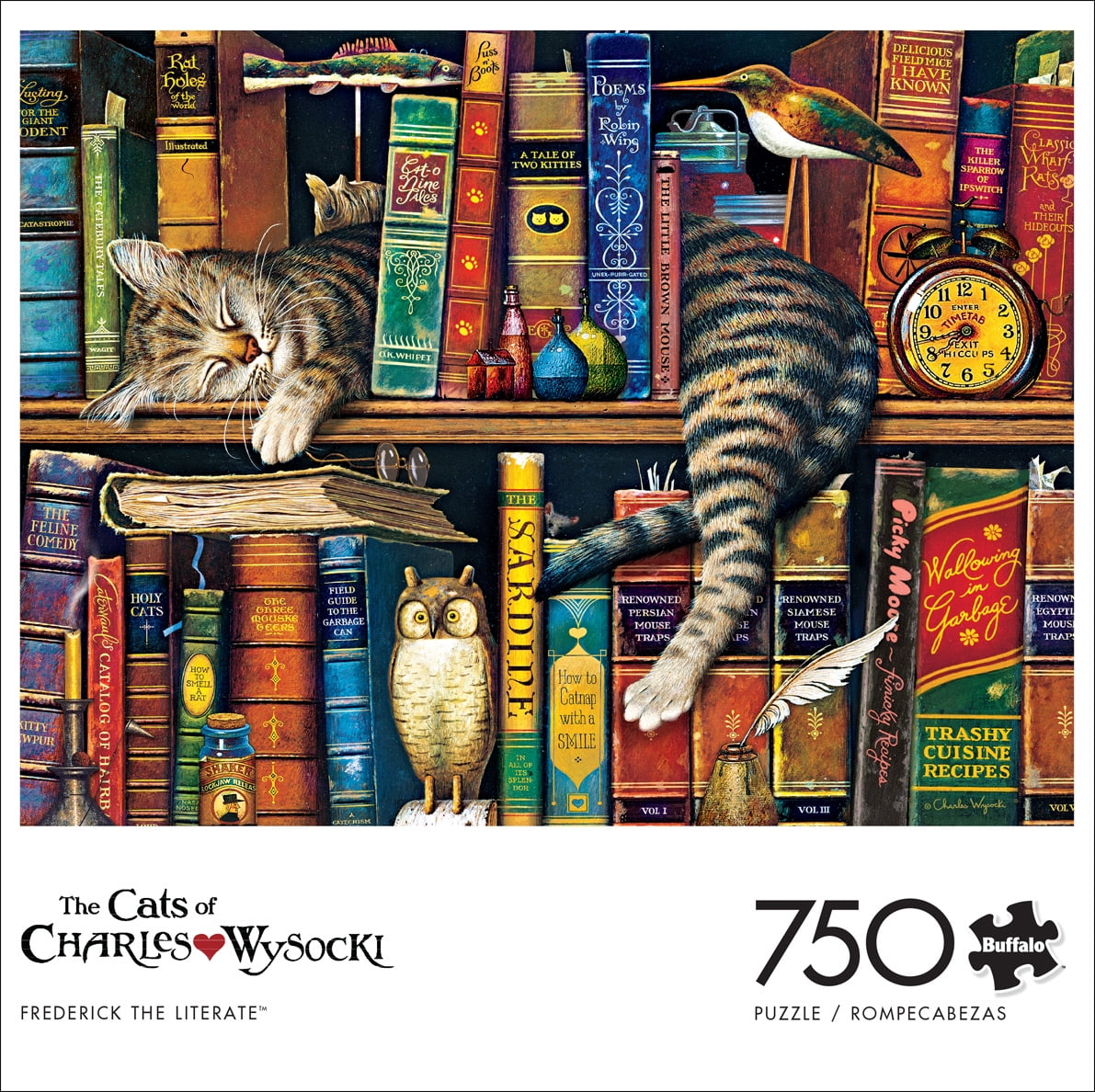 Buffalo Games The Cats Of Charles Wysocki - Frederick The Literate 750  Pieces Jigsaw Puzzle