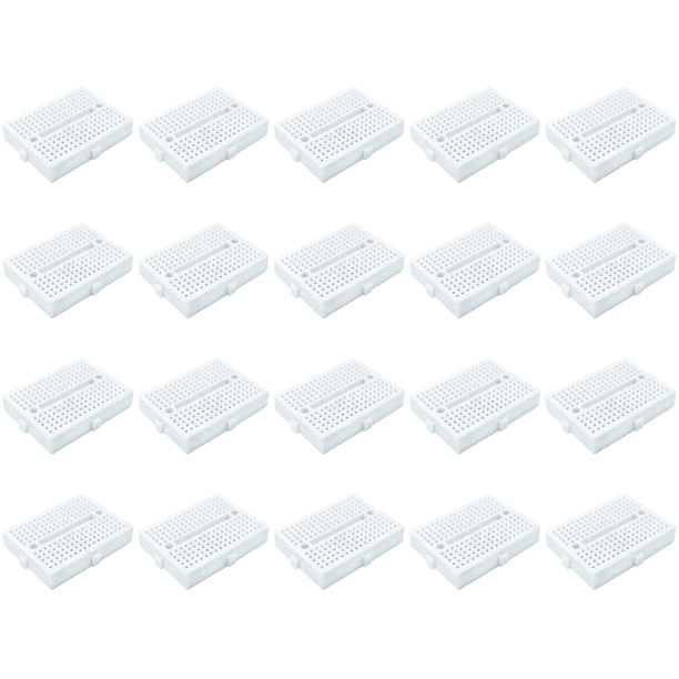 SYB-170 Mini Breadboard 35x47mm Placa pruebas sin soldadura para kit bricolaje () Blanco