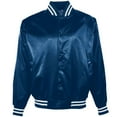 thumbnail image 2 of Augusta Sportswear Men's Satin Baseball Jacket/Striped Trim - 3610, 2 of 2