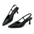 thumbnail image 3 of JENN ARDOR Slingback Kitten Low Heel Closed Pointed Toe Dress Pumps for Women, 3 of 5