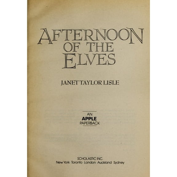 Pre-Owned Afternoon of the Elves (Paperback) 0590439448 9780590439442