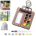 thumbnail image 1 of Hbdhejl Elegant Walnut Hued Mini Portable Solid Watercolor Paint Set For Creative Art Painting Artistic Inspiration Kit, 1 of 3