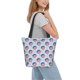 thumbnail image 2 of Fotbe Donut with the USA Fag Bolsa de Playa con Estampado, Bolsa de Hombro, Bolsa de Mano Espaciosa, Bolsa de Viaje Ligera, Bolsa de Compras Versátil, 2 of 6