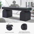 thumbnail image 3 of Signature Design by Ashley Holgrove Accent Bench - Matte Black Solid Wood with Oversized Decorative Legs, 3 of 6