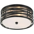 thumbnail image 5 of Possini Euro Design Cassia Modern Industrial Ceiling Light Flush Mount Fixture 15" Gloss Black 3-Light Champagne Shade for Bedroom House, 5 of 6