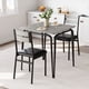 thumbnail image 1 of Three-piece kitchen y dining set para two: square wood top, cushioned sillas, ideal para para small apartment spaces - gray, 1 of 10