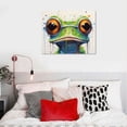 thumbnail image 4 of Colorful Frog Decor Frog Gifts Canvas Wall Art Wall Decor Funny Frog Lovers Gift Framed Poster Artwork Prints Pictures for Home Farmhouse Bathroom Kitchen Bedroom Living Room, 4 of 4