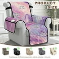 thumbnail image 4 of TSOVTHRID Recliner Chair Cover Non Slip Sofa Covers for Reclining Chairs with Pocket Washable Reclining Chair Furniture Protector Cover for Pets, Purple Pink Marble Texture Print, 4 of 7