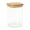 C, variant on Eqslft 1Pack Glass Pantry Storage Containers with Bamboo Lids - Stackable Square Food Jars for Pantry Organization, Coffee, Flour, Snacks, Tea(1200ml)
