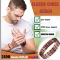 thumbnail image 6 of Wollet Magnetic Cross Copper Link Bracelets for Men+ Copper Cross Rings, Set of 2, 6 of 9