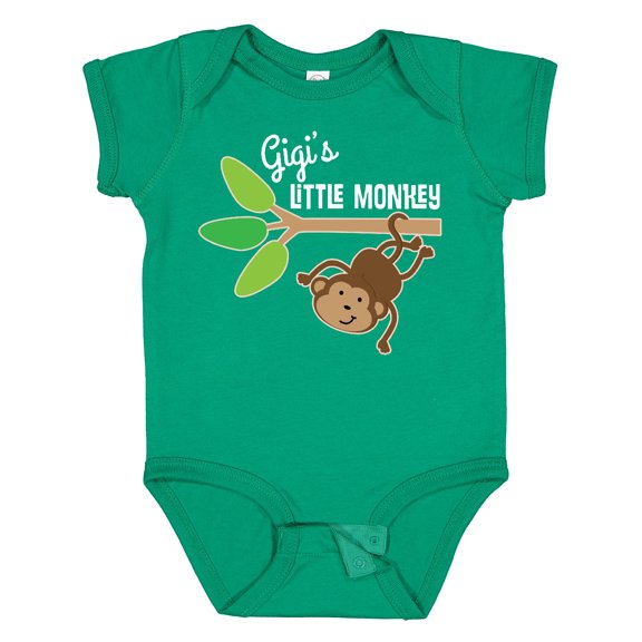 Inktastic Gigi's Little Monkey Grandchild Boys or Girls Baby Bodysuit