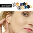 thumbnail image 2 of Surgical Stainless Steel Round Ball Ear Studs Earrings 5 Pair Set Assorted Sizes For Men Women, 2 of 7