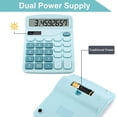 thumbnail image 3 of Calculadora de escritorio para oficina, calculadora de 12 dígitos con doble potencia y bonita pantalla LCD grande, botón grande para oficina y hogar., 3 of 4