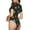 Bees, variant on Black and White Polka Dot Womens One Piece Swimsuits Modest Tummy Control Bathing Suits Lace Up Slimming Swim Suit-Large