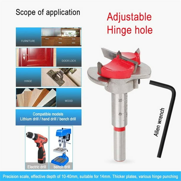 Adjustable forstner drill online bit