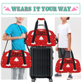 thumbnail image 6 of Qzaxky Personalized Christmas Bag Gym Bag Custom Duffle Bag Christmas Bag with Name Overnight Bag White Trees Christmas Day, 6 of 7