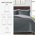 thumbnail image 3 of Mainstays Ensemble couette et drap-housse légers tout-en-un - 7pièces, lit 2 Places,Gris, 3 of 14