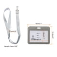 thumbnail image 2 of Uxcell 10.2x8cm Horizontal Clear Window ABS ID Badge Holders with Lanyard Gray 3Pack, 2 of 6
