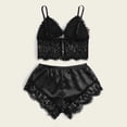 thumbnail image 5 of BONIXOOM Matching Pajamas For Couples Pajamas For Women Sleepwear Drawstring Sleeveless Solid Sleepwear Sets Black L, 5 of 7