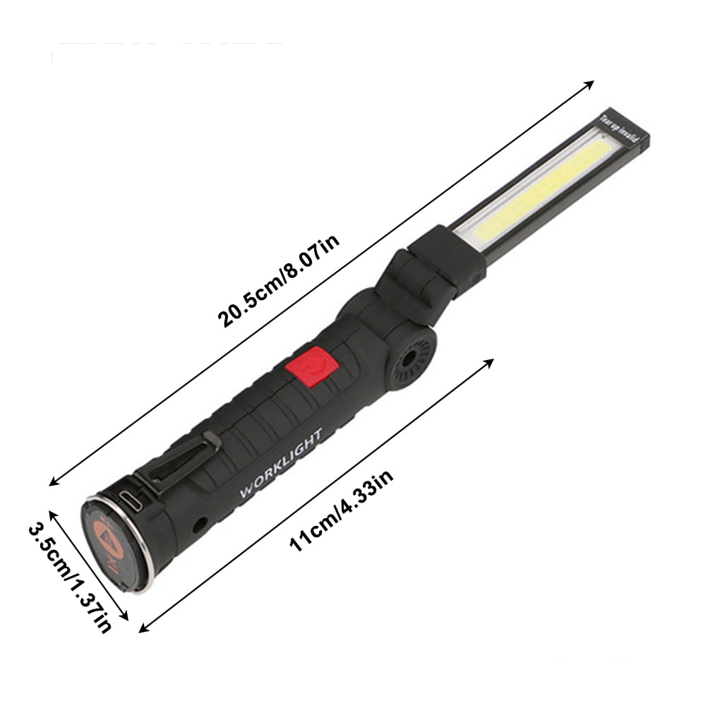 LED Flashlight with Magnet 2-in-1 front and side lamp up to 150lm 