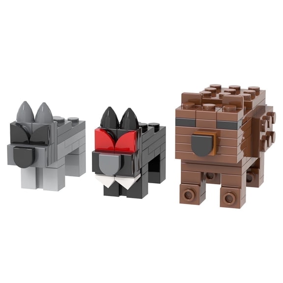 MOOXI 99 Nights Forest Hostile Animals Building Block Toys,Classic Sandbox Horror Game Model Action Figure Set,Gifts for Boys and Girls(91pcs)