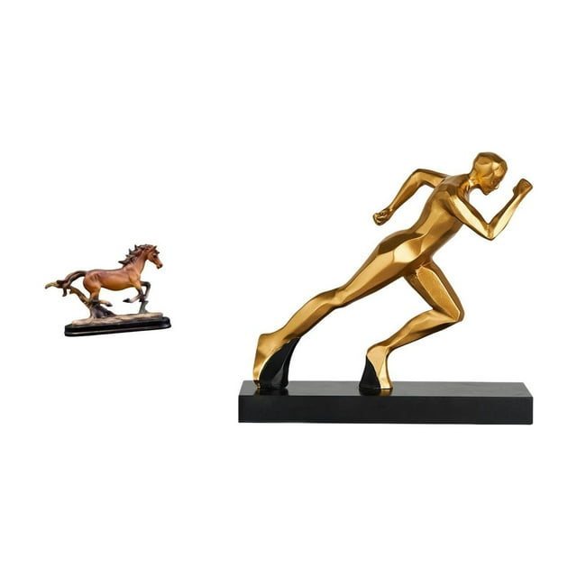 Figura de caballo,Figura coleccionable de caballo en miniatura,Adorno de caballo de resina,estatua de animal,decoración para el hogar,Estatua del corredor,Estatua de corredor,escultura de arte