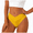 Yellow, variant on Jane Wardrobe Women's V-Waist Ribbed Bikini Bottoms - High Waisted Cheeky Swim Bottoms, Nylon Stretch, 8 Colors Sizes S-Xl