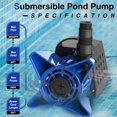 3200GPH Pond Pump, 200W Submersible Water Pump with 33FT Power Cord