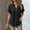 Black, variant on Only Moment Womens Shirts Short Sleeve V Neck Bark Wrinkled Cloth Short Sleeve Shirts Casual Chiffon Blouses Flowy Lace Hem Boho Clothing Trendy 2026 Womens Blouses Casual Blue,S