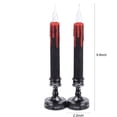 thumbnail image 4 of Velas con llamas de color ámbar para decoración de fiestas festivas y de terror Velas parpadeantes con purpurina dorada, 4 of 7