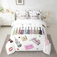 thumbnail image 2 of Manfei Colorful Electric Guitar Bedding Comforter Set 7 Pieces,Music Lover Full Bedding Set,Butterfly Electronic Keyboard Fitted Sheet Flat Sheet For Girls,Microfiber Bedroom Decor, 2 of 8
