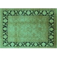 thumbnail image 1 of Ahgly Company Indoor Rectangle Oriental Turquoise Blue Industrial Area Rugs, 8' x 12', 1 of 4
