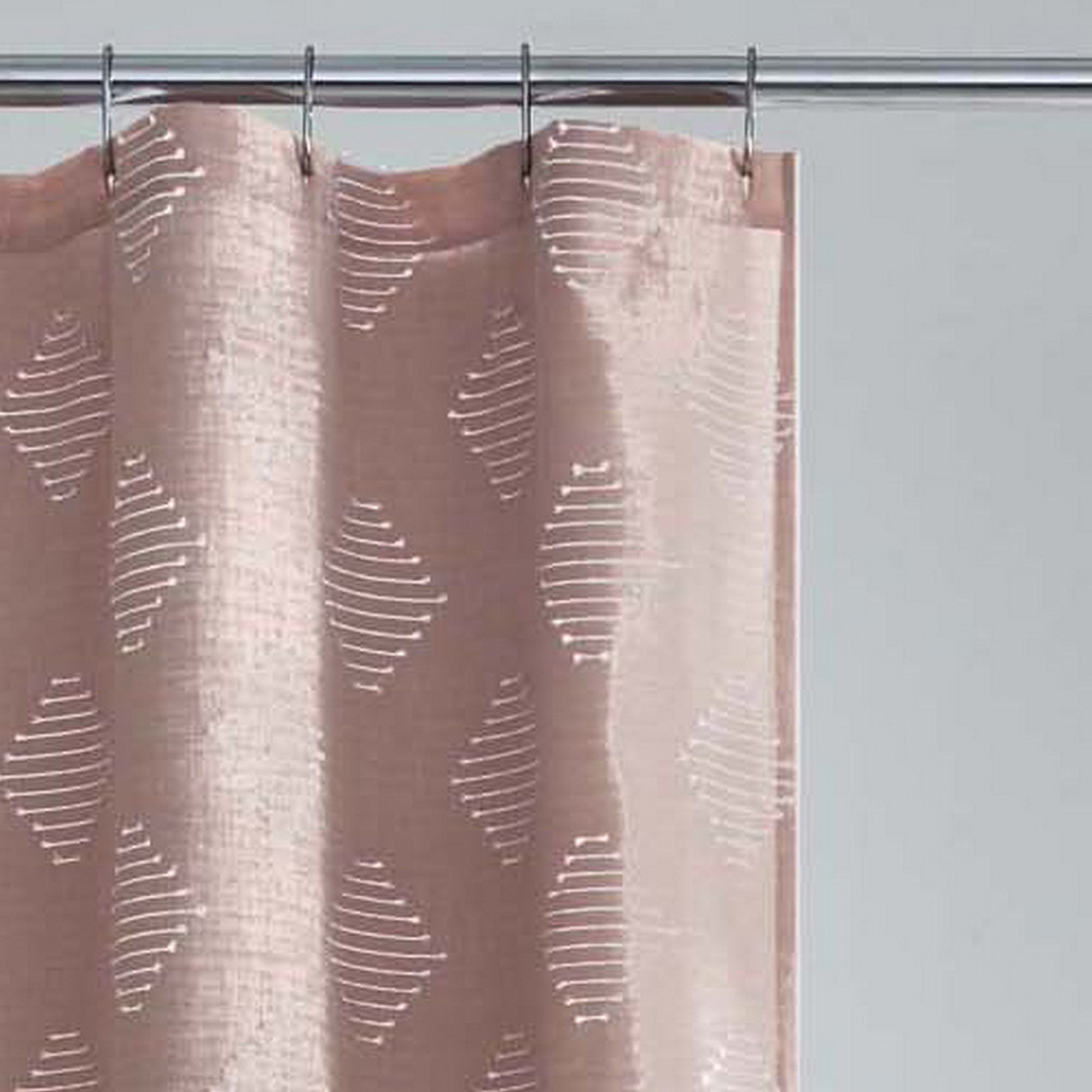 Better Homes & Gardens Myla Pink Diamonds Polyester Shower Curtain, 72" x 72"