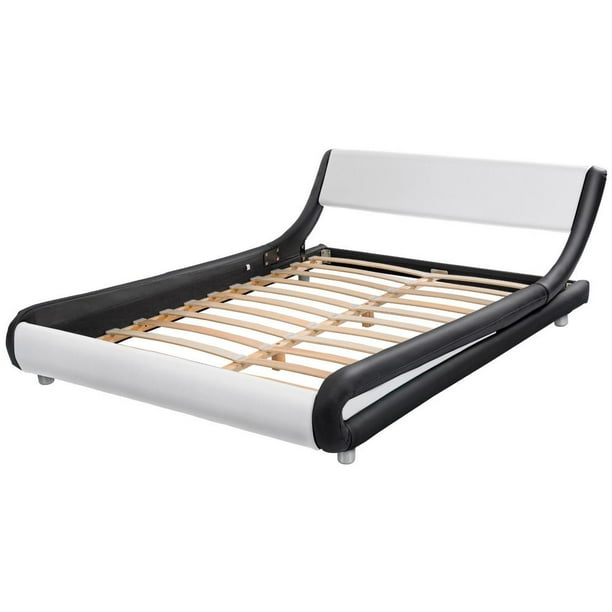 Modern Full Queen Size Metal Platform Bed Frame W Curved Adjustable Headboard And Wood Slats Support Upholstered Frames Bedroom Furniture Black White Clearance Items Com Modern Full Queen Size Metal Platform, King Size Platform Bed Frame Only