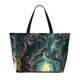 thumbnail image 2 of Fotbe Enchanted Forest Skull Path Bolsa de Viaje para Playa - Resistente al Agua, Bolsa Tote de Gran Capacidad y Ligera con 7 Bolsillos para Mujeres y Hombres, 2 of 7