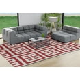 thumbnail image 4 of Simply Daisy 8' x 10' Greek Key Patterned Chenille Rug, Ligonberry Red, 4 of 4
