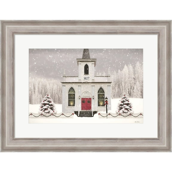 Great Art Now Christmas Church by Lori Deiter, Framed Wall Art, 26.5W x 20.5H