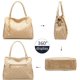 thumbnail image 3 of Bolso de mano para mujer, de piel sintética, bandolera para mujer, conjunto de monedero y cartera, bolso de mano para mujer, bolso de moda, conjunto de 3 piezas (azul) ACTIVE Biensenido a ACTIVE, 3 of 5
