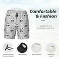 thumbnail image 3 of Fuzoiu Panda Bear Print Men's Swim Shorts,Quick-Dry Double-Layer Swim Trunks,Board Trunks,Beach Shorts Swimwear Bathing Suits-Large, 3 of 6