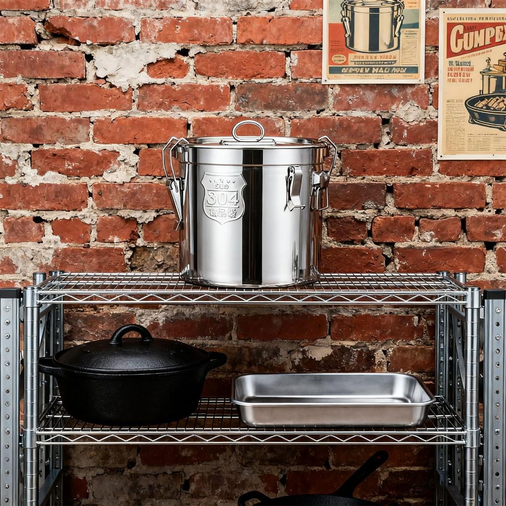 Giaone 6L Nonrust Steel Airtight Storage Container Food Grade 304 3 Seal Design