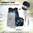 thumbnail image 4 of KUIFORTI Blue Butterfly Print Backpack with Lunchbox, 4Pcs Kids School Bag Set for Girls Elementary Middle School,Bookbag with Pencil Case Water Bottle Sleeve Back to School Supplies, 4 of 7