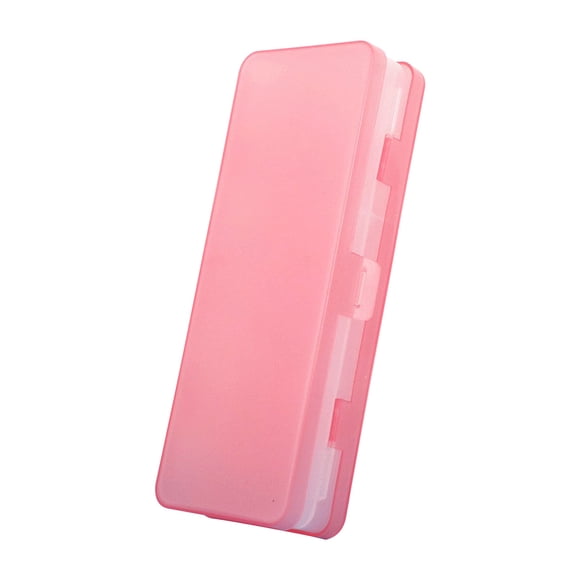 Caja de lápices transparente • Doble cara de doble capa • Organizador de almacenamiento de gran capacidad • Material de PP esmerilado • 20x7,7x3,6 cm