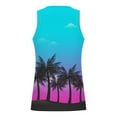 thumbnail image 3 of Titcea Tank Tops Men Palm Tree Printed Round Neck Sleeveless T-Shirts Summer Outdoor Running Beach Vacation Causal Shirts, 3 of 4