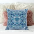 thumbnail image 2 of Paisley Leaf Geo Throw Pillow with Removable Cover in Muted Blue White 18x18, 2 of 5