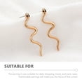 thumbnail image 5 of FRCOLOR 1 Pair Dangle Snake Earrings Golden Alloy Earrings For Women Daily Shopping Travel Party, 5 of 8