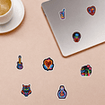thumbnail image 4 of 35pcs Neon Stationery Stickers Cute Animal Stickers Colorful Teacher Reward Stickers for Luggage Laptop Phone, 4 of 9