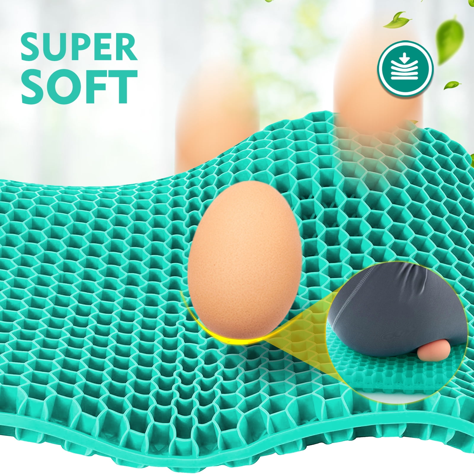 Long Sitting Gel Seat Cushion (super Thick) Soft And - Temu