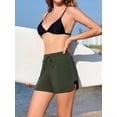 thumbnail image 6 of Anwell Drawstring Waisted Swim Shorts for womens Mesh Side Split Swimsuit Bottoms with Pockets, 6 of 6