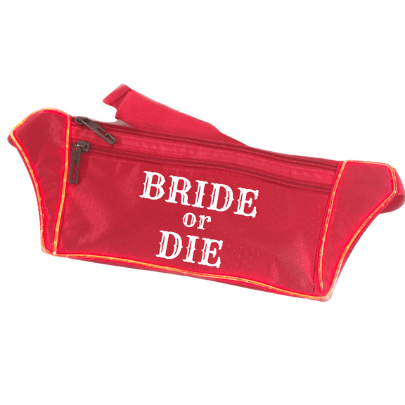Bride or Die Red Light Up Fanny Pack